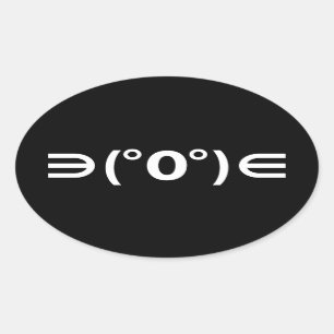 Fugu Kaomoji Japanese Emoticon Ovaler Aufkleber