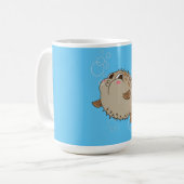 Fugu Sea Life Cartoon Design Kaffeetasse (Vorderseite Links)