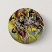Fugue Abstrakte Malerei von Kandinsky Button (Vorderseite)
