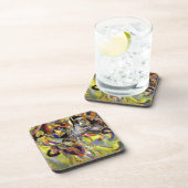 Fugue Abstrakte Malerei von Kandinsky Getränkeuntersetzer (Rechte Seite)