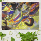 Fugue Abstrakte Malerei von Kandinsky Küchentuch (Gefaltet)