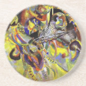 Fugue Abstrakte Malerei von Kandinsky Sandstein Untersetzer (Vorne)