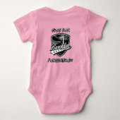 Fuhgeddaboudit Brooklyn Logo Design Baby Strampler (Rückseite)