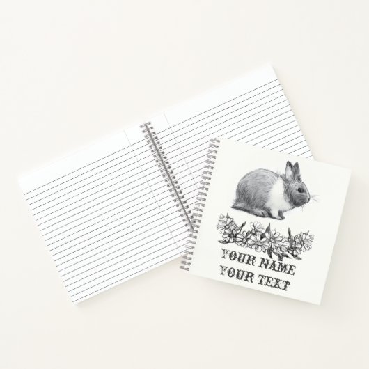 Fühl das Kaninchen. Stift zeichnend einfarbig Notizblock (Innenseite)