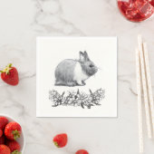 Fühl das Kaninchen. Stift zeichnend einfarbig Serviette (Beispiel)