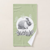 Fühl das Kaninchen. Zeichnend Stift Badhandtuch Set (Handtuch)