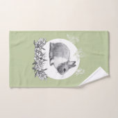 Fühl das Kaninchen. Zeichnend Stift Badhandtuch Set (Handtuch)