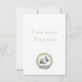 Fühl das Kaninchen. Zeichnend Stift Dankeskarte (Rückseite)