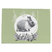 Fühl das Kaninchen. Zeichnend Stift Große Geschenktüte (Rückseite)