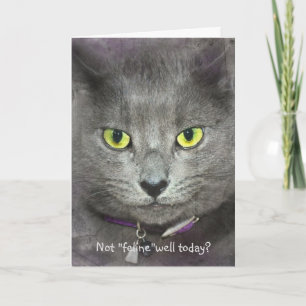 Fühl dich bald besser Katzengesicht Karte