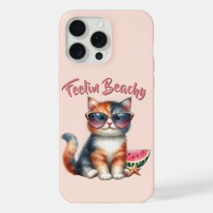 Fühl dich strandig Katze Perfekte Vibes iPhone 15 Pro Max Hülle