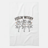 Fühl dich verhext Retro Halloween Hexen Geschirrtuch (Vertikal)