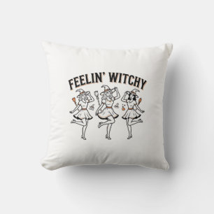 Fühl dich verhext Retro Halloween Hexen Kissen