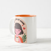 Fühl dich zu Hause wohl Tasse (Vorderseite Links)