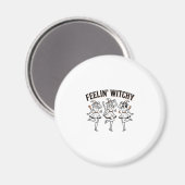 Fühl mich verhext Retro Halloween Hexen Magnet (Vorderseite/Rückseite)