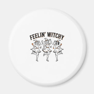Fühl mich verhext Retro Halloween Hexen Magnet