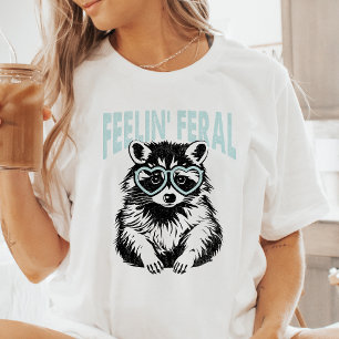 Fühl' wildes Herz Sonnenbrille Waschbär Tri-Blend Shirt