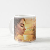 🌅 Fühle das Licht Serene Dawn Tasse (Vorderseite Links)