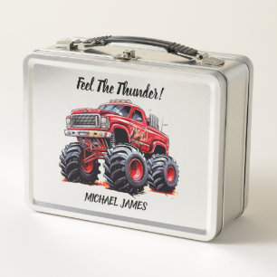 Fühle den Thunder Monster Truck Metall Brotdose