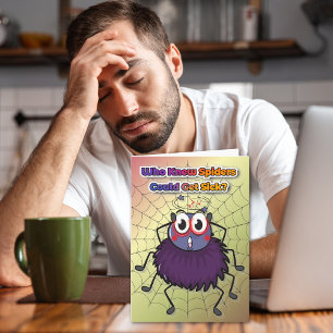 Fühle dich bald besser Spinne Humor Gute Besserung Karte
