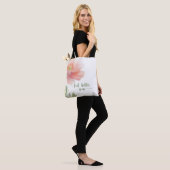 Fühle dich besser Ziemlich große Pfirsich-Aquarell Tasche (Am Model)