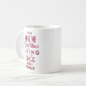 fühle ich mich, als würde ich am Rand leben Kaffeetasse (Vorderseite Links)