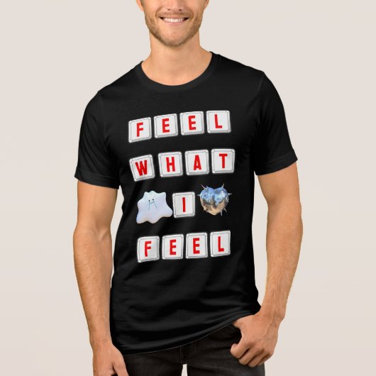 Fühle was ich fühle Tri-Blend shirt (Vorderseite)