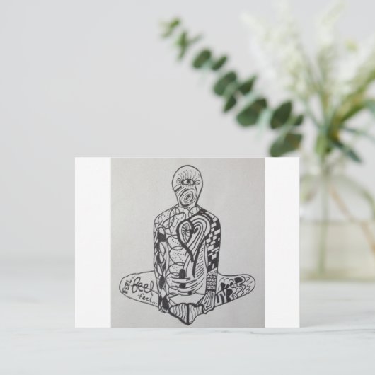 Fühlen... Postkarte (Stehend Vorderseite)