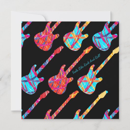 Fühlen sich wie Rock and Roll! - Party Einladung (Vorderseite)