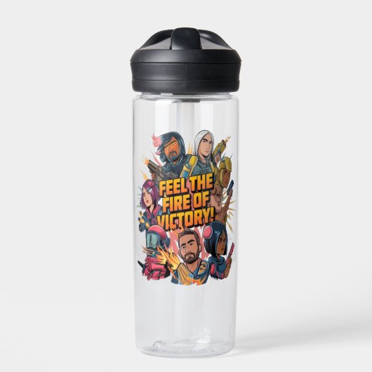 Fühlen Sie das Feuer des Sieges Trinkflasche (Vorderseite)