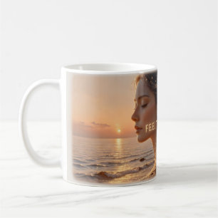Fühlen Sie das Gold Golden Hour Göttin Kaffeetasse