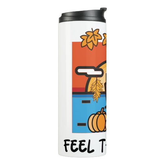 Fühlen Sie den Herbst Herbstsaison vibes Thermosbecher (Nach links gedreht)