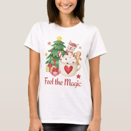 Fühlen Sie den magischen Weihnachtsregenbaum-T - S T-Shirt
