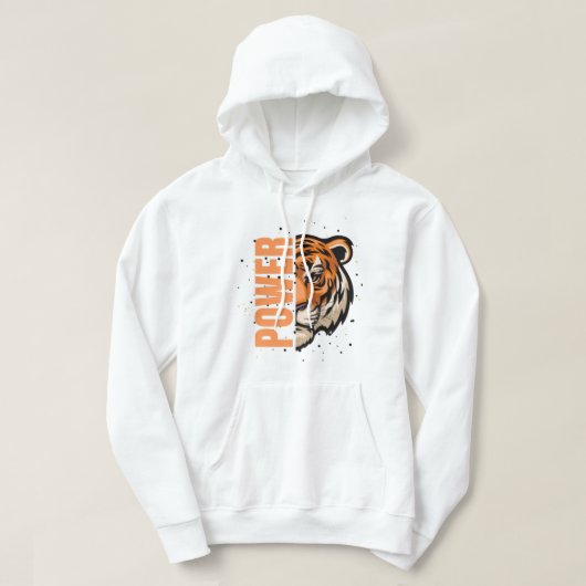 Fühlen Sie den Power - Fettdruck Tiger Graphic, da Hoodie (Design vorne)