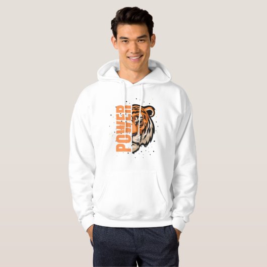 Fühlen Sie den Power - Fettdruck Tiger Graphic, da Hoodie (Vorne ganz)
