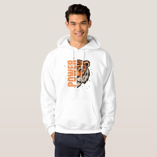 Fühlen Sie den Power - Fettdruck Tiger Graphic, da Hoodie (Vorne ganz)
