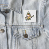 Fühlen Sie die Blues - Künstlerisches Gitarrendesi Button (Beispiel)