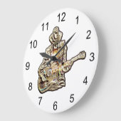 Fühlen Sie die Blues - Künstlerisches Gitarrendesi Große Wanduhr (Winkel)