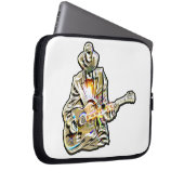 Fühlen Sie die Blues - Künstlerisches Gitarrendesi Laptopschutzhülle (Vorne Rechts)