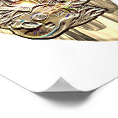 Fühlen Sie die Blues - Künstlerisches Gitarrendesi Poster (Ecke)