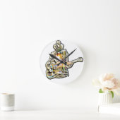 Fühlen Sie die Blues - Künstlerisches Gitarrendesi Runde Wanduhr (Zuhause)