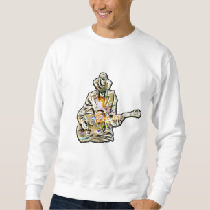 Fühlen Sie die Blues - Künstlerisches Gitarrendesi Sweatshirt