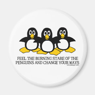 Fühlen Sie die brennende Gestalt der Pinguine Magnet