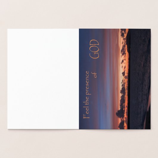 Fühlen Sie die Gegenwart von GOD Folienkarte (Innenseite)