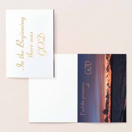 Fühlen Sie die Gegenwart von GOD Folienkarte (Anzeige)