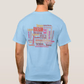 Fühlen Sie die Hitze Bikram Cinnebar Red Yoga Posi T-Shirt (Rückseite)