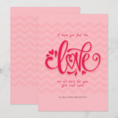 Fühlen Sie die Liebe erhalten eine gute Grußkarte (Vorne/Hinten)