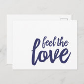 fühlen Sie die Liebe Postkarte (Vorne/Hinten)