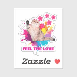 Fühlen Sie die Liebe Schönes Design Aufkleber