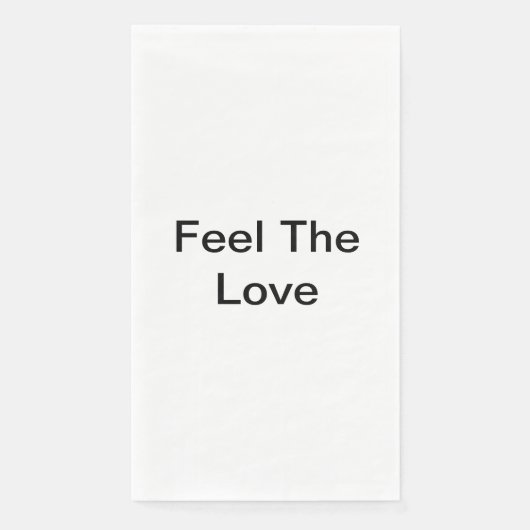 Fühlen Sie die Liebe Serviette (Vorderseite)